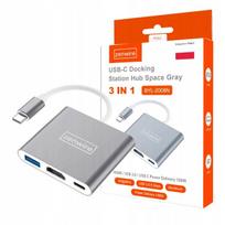 Adapteris 3-in-1 šakotuvas USB-C 3.1 HDMI 4K 100W Zenwire BYL-2008N