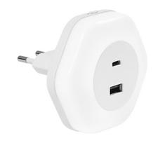 Osram - LED orientacinė kištukinė lemputė su USB LUNETTA LED/15W/230V