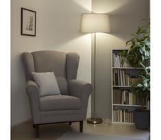 Brilagi - LED grindų lempa CERIA 1xE27/40W/230V skersmuo 45 cm pilka/matinis chromas