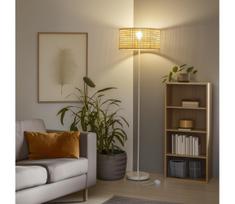 Brilagi - LED grindinė lempa CERIA 1xE27/40W/230V skersmuo 25 cm bambukas/balta