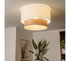 Brilagi - LED paviršinė liustra CERIA 1xE27/40W/230V Ø 50 cm balta/smėlinė