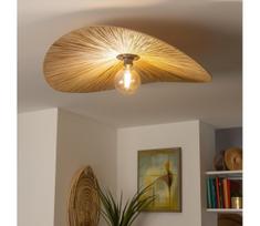 Brilagi - LED paviršinis lubų šviestuvas CERIA BOHO 1xE27/40W/230V, skersmuo 80 cm, rafija