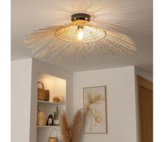 Brilagi - LED prie lubų montuojamas šviestuvas CERIA BOHO 1xE27/40W/230V Ø 70 cm bambukas