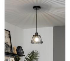 Brilagi - LED pakabinamas liustras CERIA WIRE 1xE27/40W/230V skersmuo 21 cm juodas