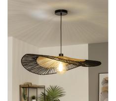 Brilagi - LED liustra ant laido CERIA BOHO 1xE27/40W/230V, skersmuo 80 cm, juoda/ruda