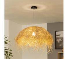 Brilagi - LED pakabinamas šviestuvas CERIA BOHO 1xE27/40W/230V, Ø 60 cm, rafija