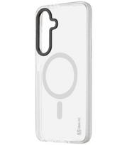 Baltas / skaidrus dėklas Samsung Galaxy S25 FE telefonui "OBAL:ME MagNetix Bumper Cover"