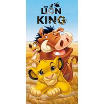 Mėlynos spalvos/rudos spalvos iš medvilnės vaikiškas rankšluostis 70x140 cm Lion King – Jerry Fabrics