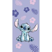 Vaikiškas rankšluostis violetinės spalvos iš medvilnės 70x140 cm Lilo and Stitch – Jerry Fabrics