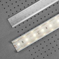 LED juostos profilio dangtelis F CLICK skaidrus 2m