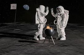 Ugnies dubuo HOFATS MOON BOWL 45 su aukštu laikikliu