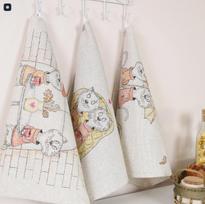 Textile Idea virtuvinių rankšluosčių komplektas Mur Miau, 3 vnt.