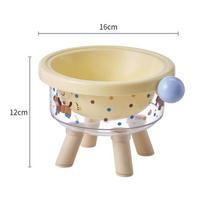 Paaukštintas neslystantis nerūdijančio plieno naminių gyvūnų dubenėlis: Apsauga nuo apvirtimo, Apsaugo kaklo stuburą, Apsaugo nuo dėmių ant smakro Dopamine Transparent Bowl [Bag]