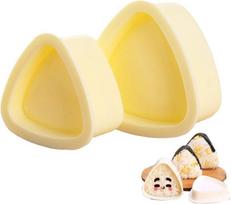 Kepimo reikmenys, kepimo popierius, formos, 2vnt Onigiri Triangle ryžių rutuliukų formelės, Sushi Bento gaminimo aparatas