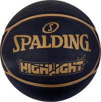 Krepšinio kamuolys Spalding Highlight, 7 dydis, juodas/auksinės spalvos