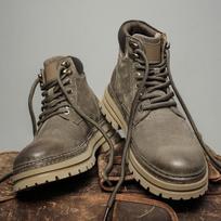 Martin Men's Genuine Leather Thick-Soled Yellow Work Boots - Autumn Retro American High-Top Outdoor Style 40