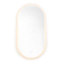 Ovalus veidrodis Naturel Project 40x80 cm su led apšvietimu, kilimėliu nuo rasojimo ir sensoriniu jungikliu