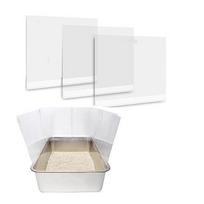 2025 Trend Cat Litter Box Pee Shields, High Sided Litter Box Splash Guard, Seamless Urine Leakage Enclosure For Open Top Litter skaidri