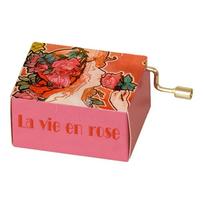 Muzikinė dėžutė Fridolin  La vie en rose, Art Nouveau, raudona