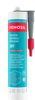 Neutralus oksimo silikonas PENOSIL Neutral Sanitary Silicone 351, be Meko, aliuminio spalvos, 280 ml