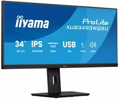 "IIYAMA XUB3493WQSU-B6 86,36cm 34Zoll UW UW IPS-panelis 3440x1440 120Hz 21:9 21:9 400cdm 1000:1 1ms"