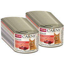 ANIMONDA Cat Carny Senior skonis: jautienos ir kalakutienos širdelės 24x200g