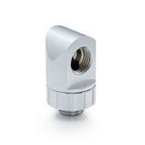 Bitspower Artemis 90 Degree Fitting – rotatable, sandblasted silver