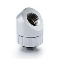 Bitspower Artemis 45 Degree Fitting – rotatable, sandblast silver