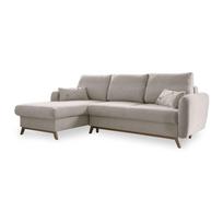 Smėlio spalvos sofa-lova Miuform Scandic Lagom, kairysis kampas