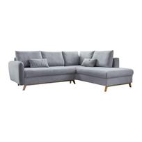 Šviesiai pilka sofa-lova Miuform Scandic Lagom L, dešinysis kampas