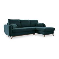 Turkio spalvos sofa-lova Miuform Scandic Lagom, dešinysis kampas