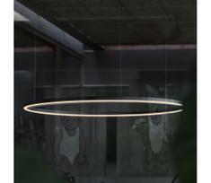 Ideal Lux - kabanti LED liustra ant laido ORACLE SLIM LED/37W/230V 3000K, Ø 70 cm, juoda