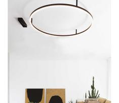 Ideal Lux - LED lubinis šviestuvas ORACLE SLIM LED/53W/230V 3000K skersmuo 90 cm juodas