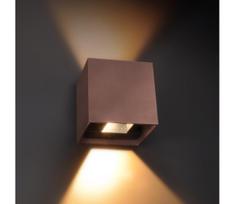 Brilagi - Lauko sieninis LED šviestuvas CUBE LED/6W/230V rudas IP54