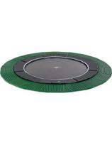 EXIT Dynamic ground level trampoline ø366cm with Freezone safety tiles - black