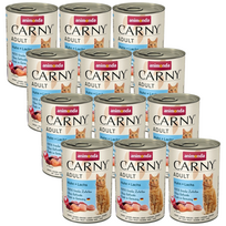 ANIMONDA Cat Carny Adult skonis: vištiena ir lašiša 12x400g