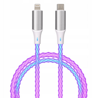 Qualo QCS-CL-00 Glowing Cable USB-С – Lightning / 12W /  1m / LED