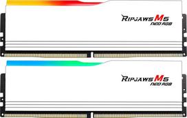 64GB G.Skill DIMM 6000 (2x 32GB) Dual-Kit (wei, F5-6000J2836G32GX2-RM5NRW, Ripjaws M5 Neo RGB, AMD EXPO) | F5-6000J2836G32GX2-RM5NRW | 4713294238009