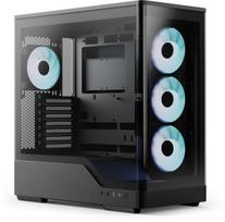 Aerocool P500A-BK-v1 Midi Tower PC Case, ATX, Tempered Glass, 4 Fans, Black | ACCM-PN08143.11 | 4711530964071