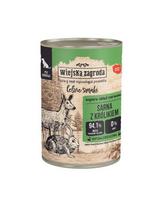 WIEJSKA ZAGRODA Miško skoniai Elnias su triušiu 12x400 g šlapias maistas suaugusiems šunims