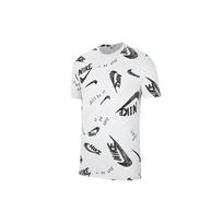 Nike Sportswear Swoosh trumpomis rankovėmis marškinėliai vyriški Viršutiniai drabužiai Balti CU9084-100 XL