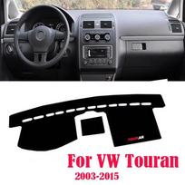 Neslystanti VW Touran MK1 2003-2015 2004 2005 2010 2011 2012 prietaisų skydelio dangtelio kilimėlis, apsauga nuo saulės, prietaisų skydelio kilimėlis, priedai Polyester&Four Seasons