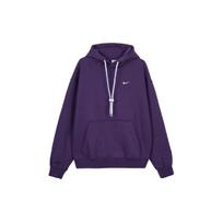 Nike vientisos spalvos megztinis laisvas gobtuvas ilgomis rankovėmis džemperis vyriški viršutiniai drabužiai tamsiai violetinis CD6393-525 XS