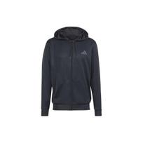 adidas Train Essentials Seasonal Full-Zip Hoodie Black Men Streetwear IS6700 L