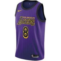 Nike NBA marškinėliai Kobe Bryant 2018-2019 m. sezono City Edition vyriški viršutiniai drabužiai Violetiniai AV4270-504 M