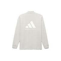 Adidas Originals Trefoil 02 skyriaus krepšinio marškinėliai su vintažiniu logotipu ir ilgomis rankovėmis Unisex viršutinė dalis Alum-Žemės-Rudos spalvos IJ5555 XXXL white