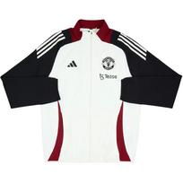 Adidas Manchester United 2024-25 Sezono Spalvų Bloko Dryžuotas Logotipo Spaudinys Ilgomis Rankovėmis Striukė Unisex Striukė JE3740 S