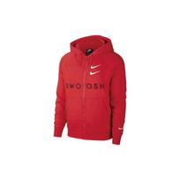 Nike Dvigubo Swoosh Užtraukiamas Džemperis Vyrams Sportinė Apranga Raudona CT7363-657 XXL