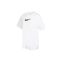Nike Sportswear Išsiuvinėtas rožės logotipas Spausdintas apvalios apykaklės trumpomis rankovėmis marškinėliai Moteriški viršutiniai drabužiai Balti DN5887-100 XL