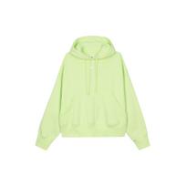 Nike Fleece Hoody Megztinis su gobtuvu Laisvas džemperis Moteriški viršutiniai drabužiai Šviesiai citrinų geltonos spalvos DQ5859-736 L